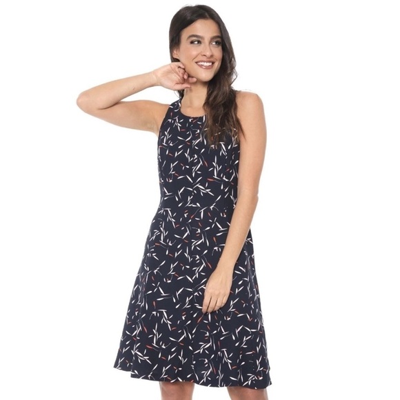 Banana Republic Navy Mini Dress with White Pattern - Picture 16 of 16